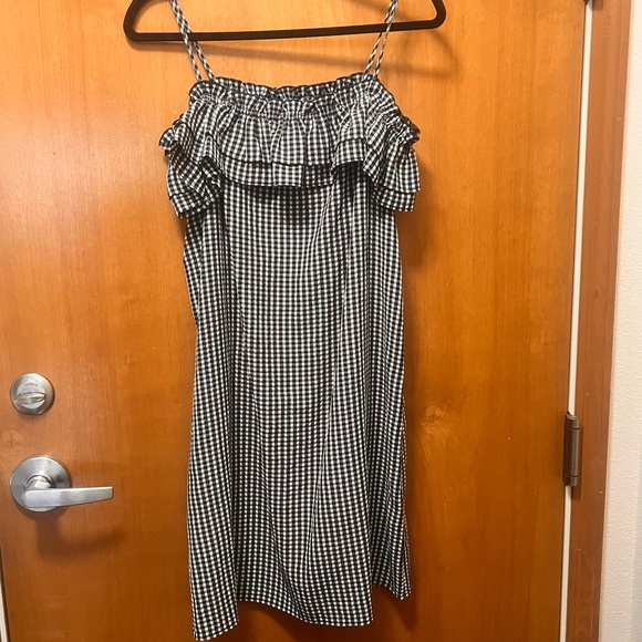 H&M Off The Shoulder Checked Dress - Picture 5 of 11